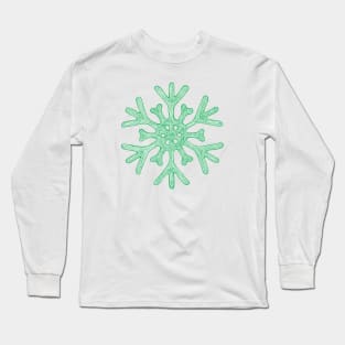 Snowflake (teal) Long Sleeve T-Shirt